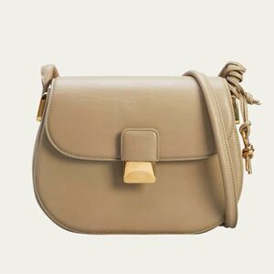 Bottega Veneta Desiree Crossbody Bag Taupe Leather Pre-Owned